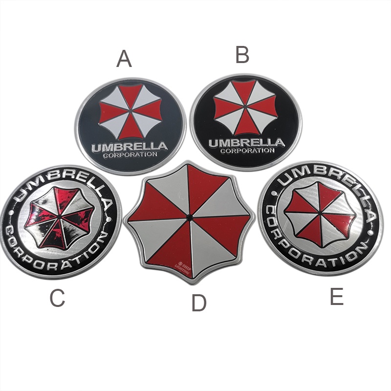 1pc Stiker Emblem Logo Umbrella CORPORATION Bahan Aluminum Untuk Dekorasi Mobil