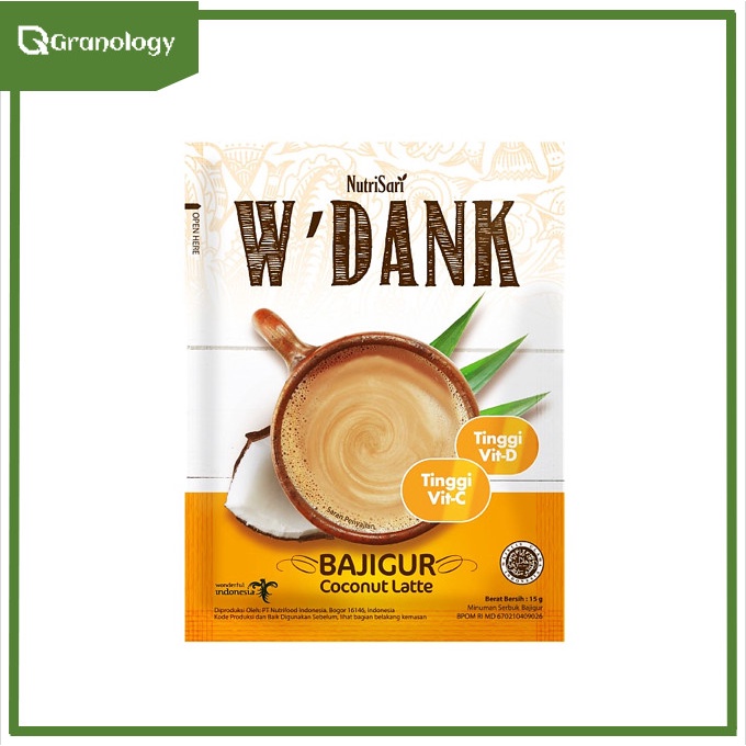 Nutrisari Wedang Bajigur / W'dank Bajigur / Coconut Latte 10 sachet