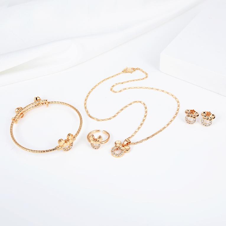 6I4 HYL JEWELRY  Set Perhiasan Titanium Anak Wanita Anti Lapis Emas Karat Isi Love  Dan Tidak Luntur