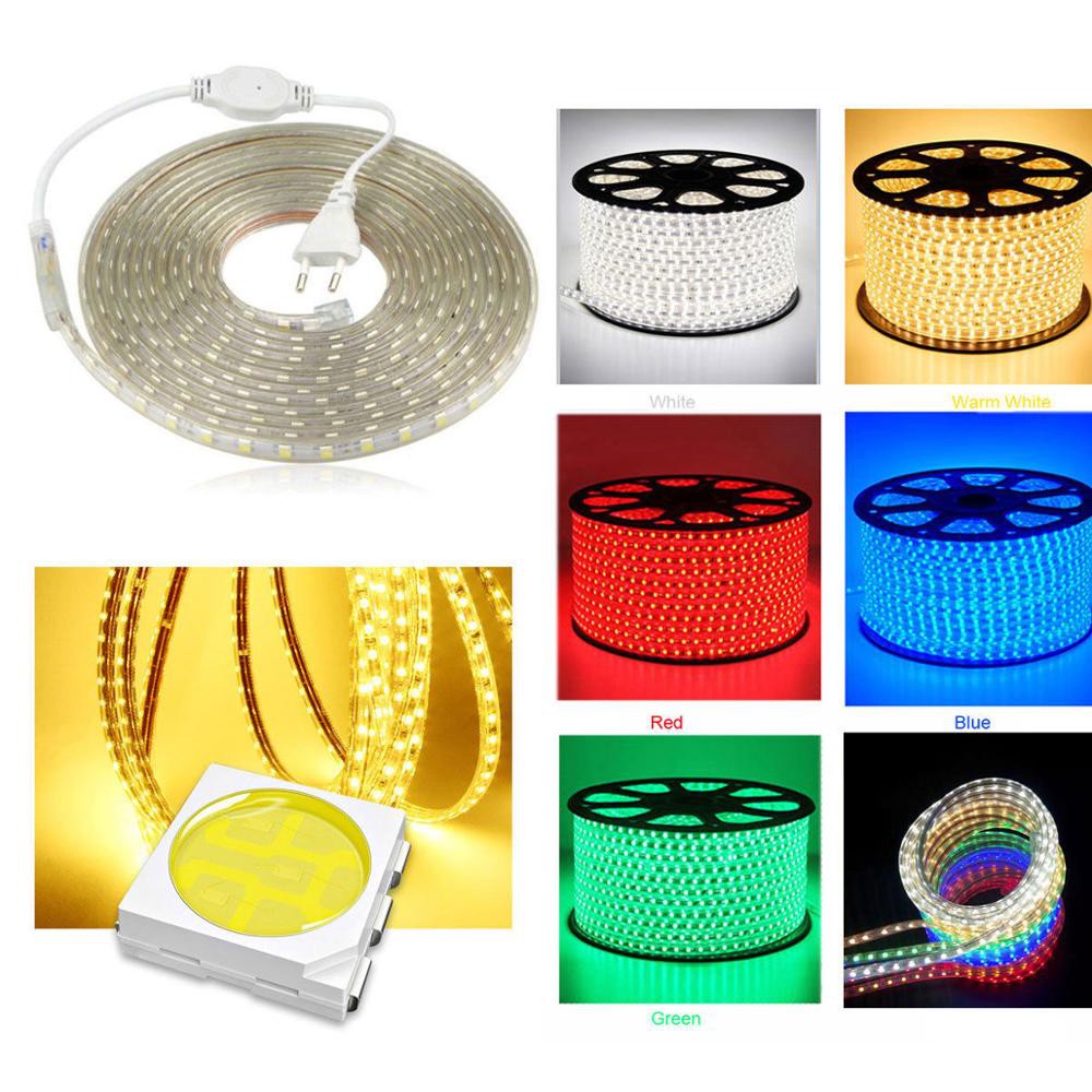 Lampu LED Strip / LED Strip 4040 SMD 220V Warna Warni Per Meter