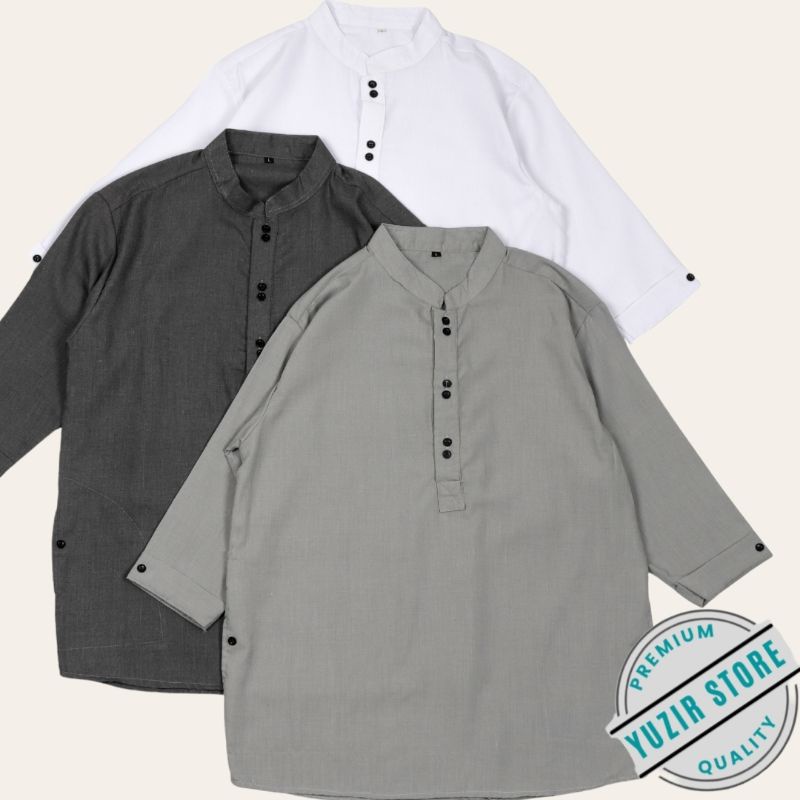 Baju Koko Pakistan Pria Lengan Panjang Agam