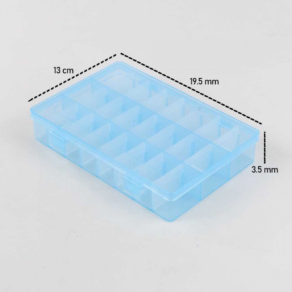 Kotak Penyimpanan Serbaguna Adjustable Grid Storage Box 24 Slot