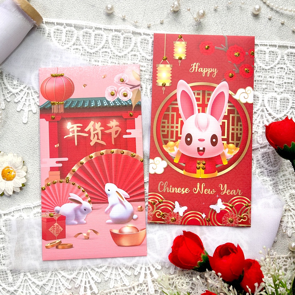 Angpao CNY15-32 custom text nama Chinese New Year - Angapo Imlek Bisa Tulis Nama - Envelope / Hongpao special custom Gong xi fa cai / tahun baru cina 2023 shio dragon naga