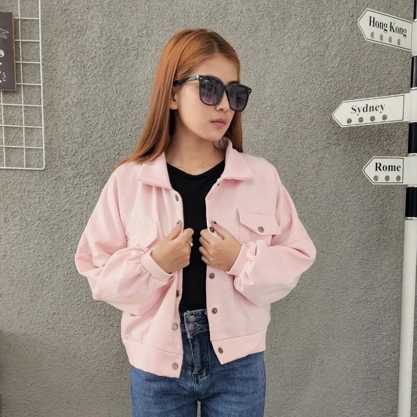 MVP - Olin Diamond Embos - Jaket Oversize Wanita