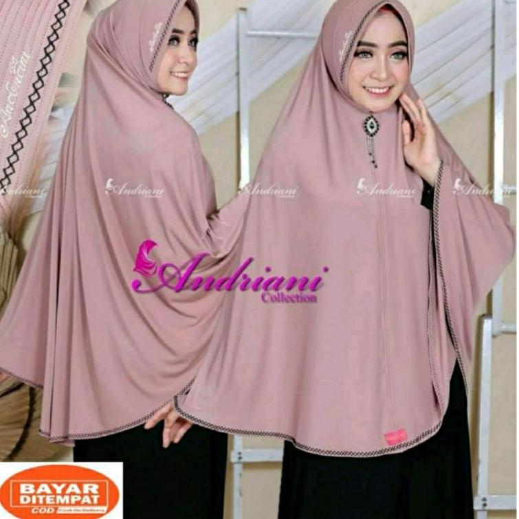 "LB.18Oc22ᴹ"  HIJAB INSTAN ZIG-ZAG PED BORDIR AZZAHRA Jilbab Instan JUMBO JERSEY KHIMAR SYAR'I KERUD