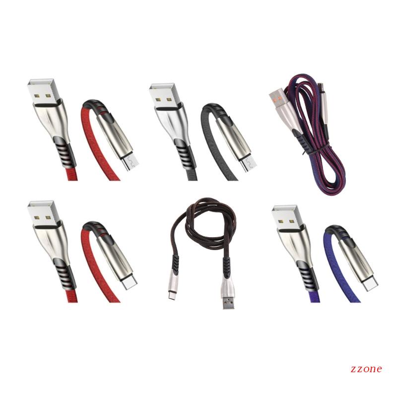 Zzz Kabel Data / Charger USB Tipe-C Fast Charging Bahan Zinc Alloy Untuk Smartphone