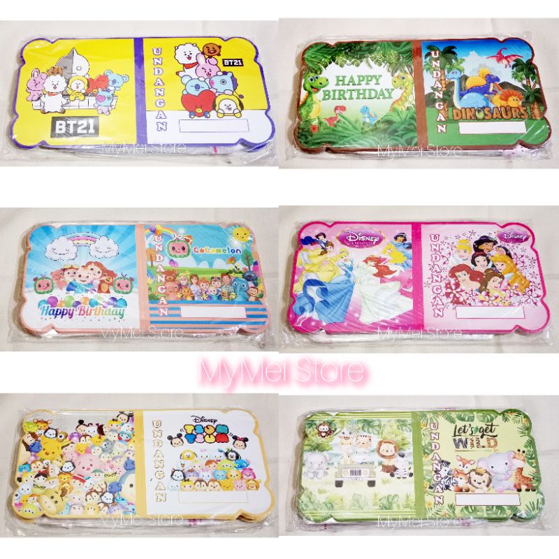 Kartu Undangan Ulang Tahun Anak | Undangan Ulang Tahun | Kartu Undangan Lipat | Undangan Karakter