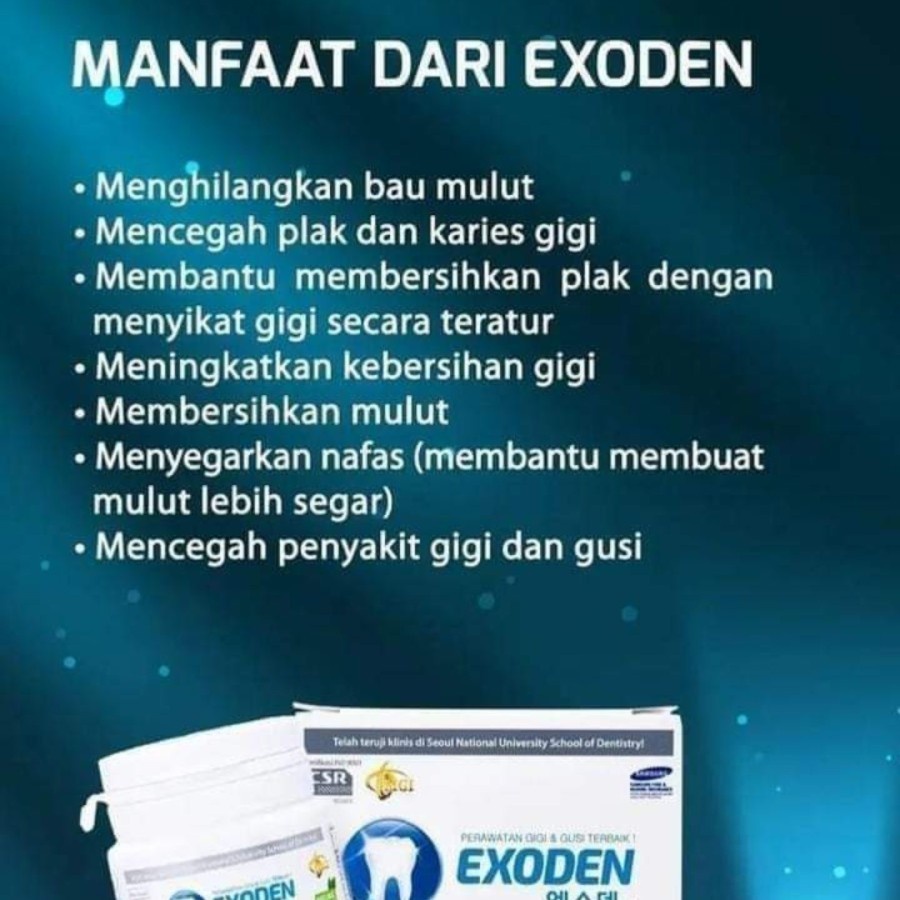 EXODEN MCI Pemutih gigi, membersihkan plak, menghilangkan bau mulut