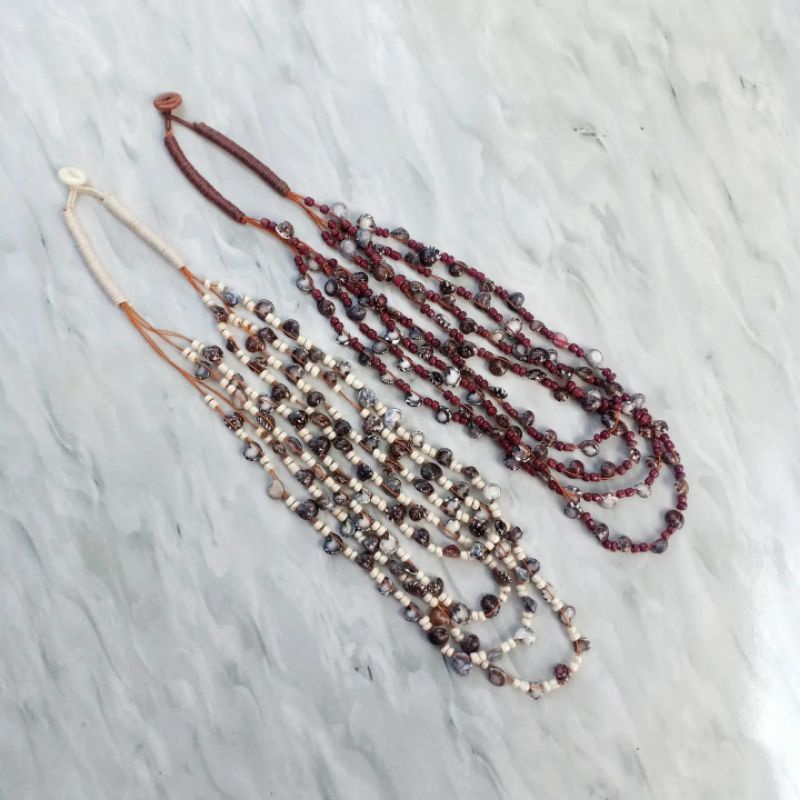 Kalung Kerang Layer Khas Bali / Kalung Kerang / Kalung Wanita Lucu / Kalung Khas Bali / Kalung Pesta / Kalung Layer / Kalung Wanita / Kalung Kerang Asli / Kalung Manik / Craftdewata