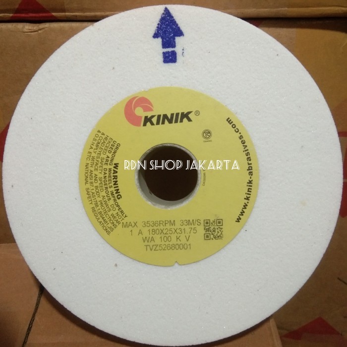 [COD] Kinik Batu Gerinda 1 A 180X25X31.75 Grit 60 80 100 120 Grinding Wheel - Wa 120 Kv / Perlengkap