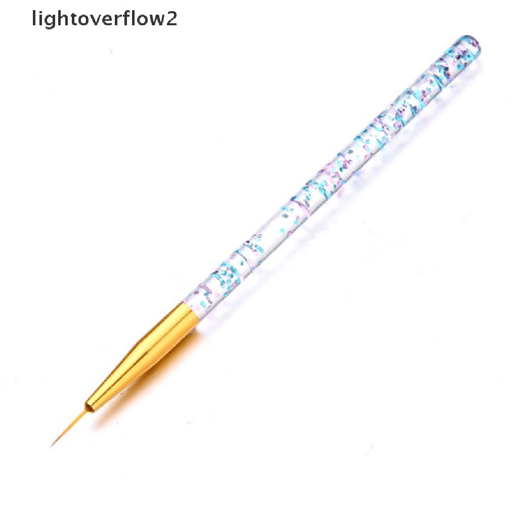 (lightoverflow2) 3pcs / Set Brush Nail Art Akrilik 3D Ultra Tipis Untuk Manicure (ID)