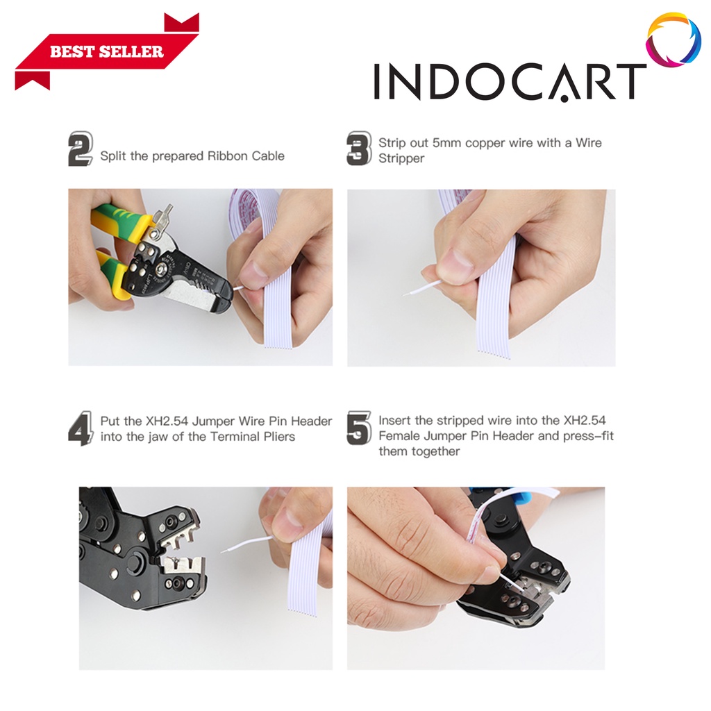 INDOCART 3D Printer Jumper Wire Connector Kit Male Female