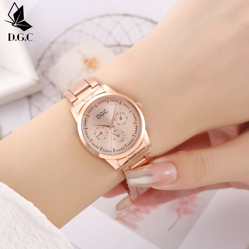 COD Jam Tangan Couple Strap Rantai Stel Wanita Terbaru  Analog Quartz Pria Wanita C99