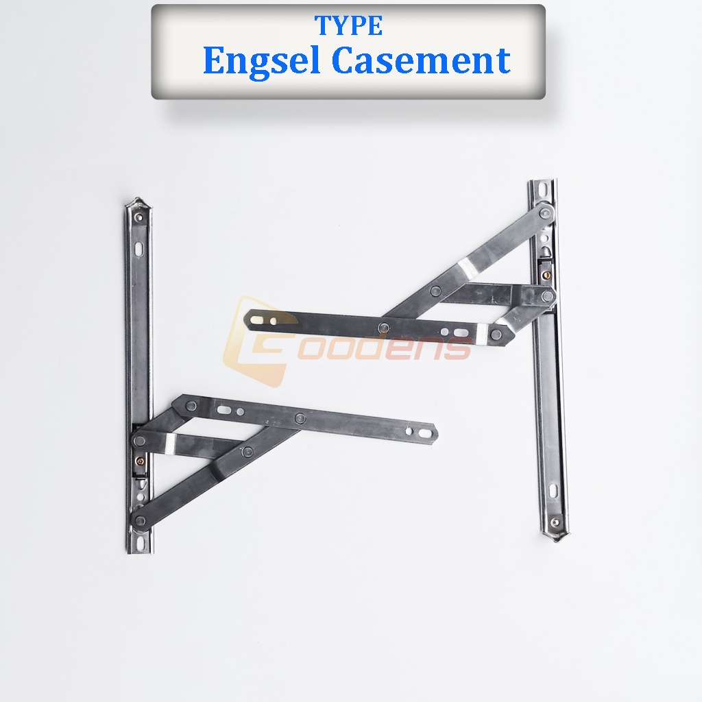 Engsel Casement 10 inch Kesmen Engsel Jendela Aluminium Stainless Steel