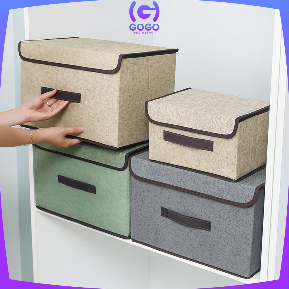 GOGO-C484 Storage Box 2in1 / Tempat Penyimpanan Serbaguna / Box Organizer Baju Kotak Mainan Anak Portable