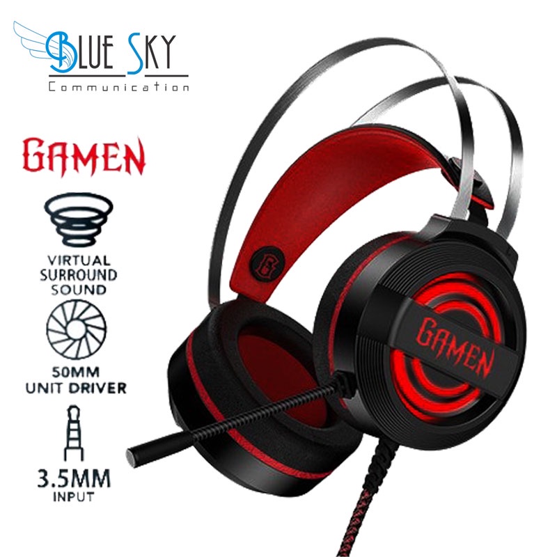 HEADPHONE GAMEN GAMING GH1000 NOISE CANCELLATION WIRED