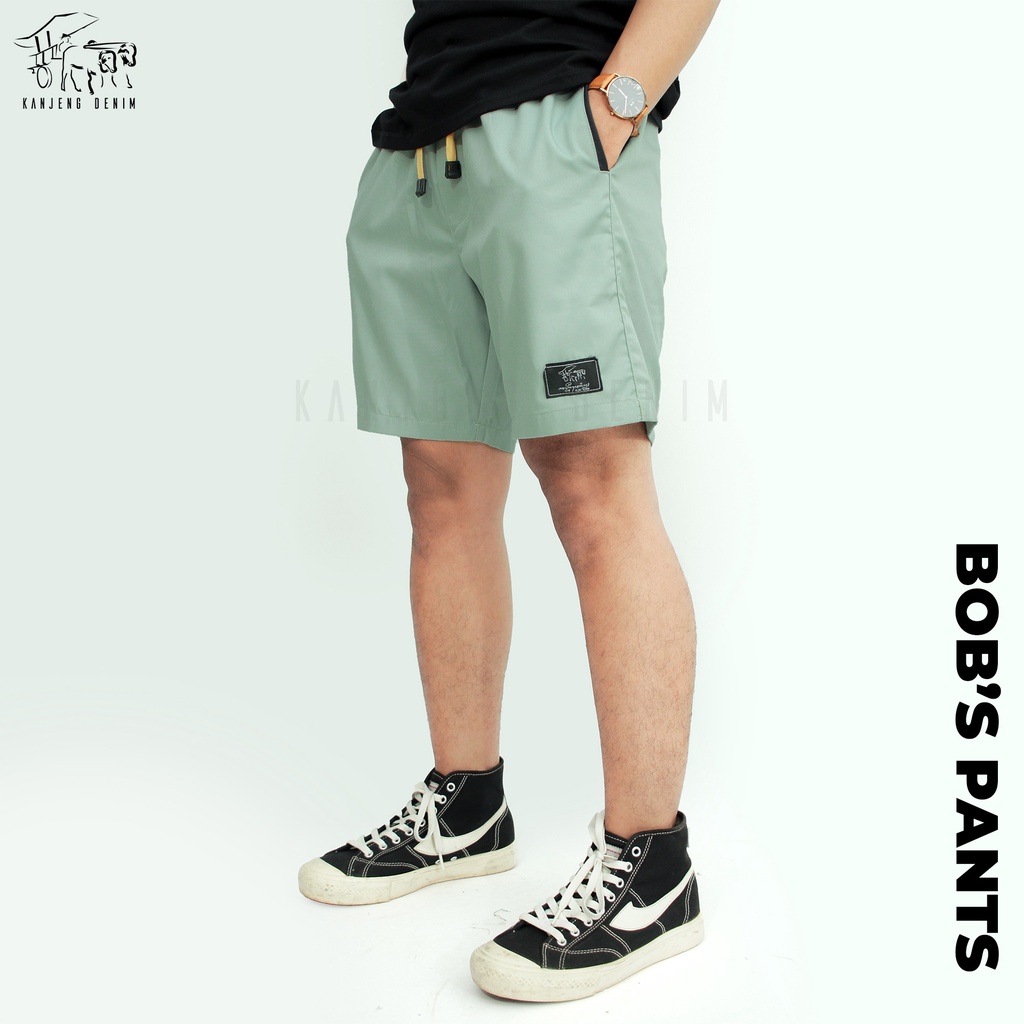 Kanjeng Denim Boardshort Celana Pendek BOB'S PANTS HIJAU MINT