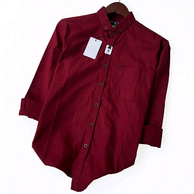 Kemeja polos pria lengan panjang Slim Fit M L XL XXL kemeja formal fashion pria kemeja kantor kemeja polos