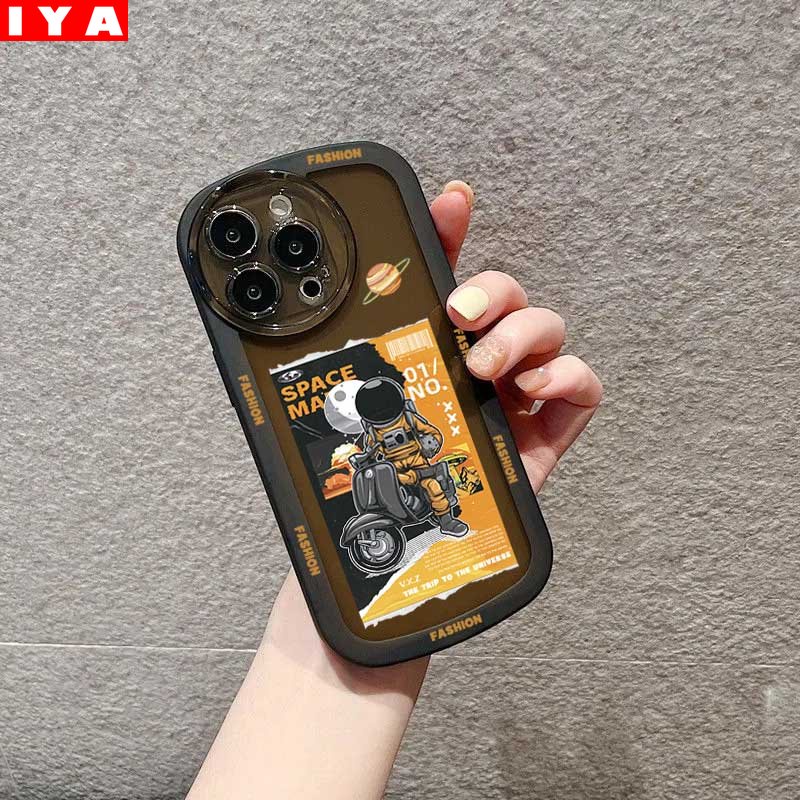 Soft Case Silikon Desain Astronot Untuk OPPO A57 2022 A15 A16 A16K A54 A53 A12 A5S A7 A3S A31 A52 A83 A92 A37 F9 A1K Realme 5 5i 6i C11 C15