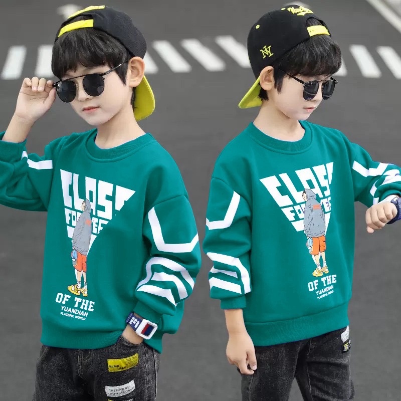 BAJU KAOS SWEATER ANAK LAKI LAKI ATASAN KIDS CLASS LENGAN PANJANG PREMIUM