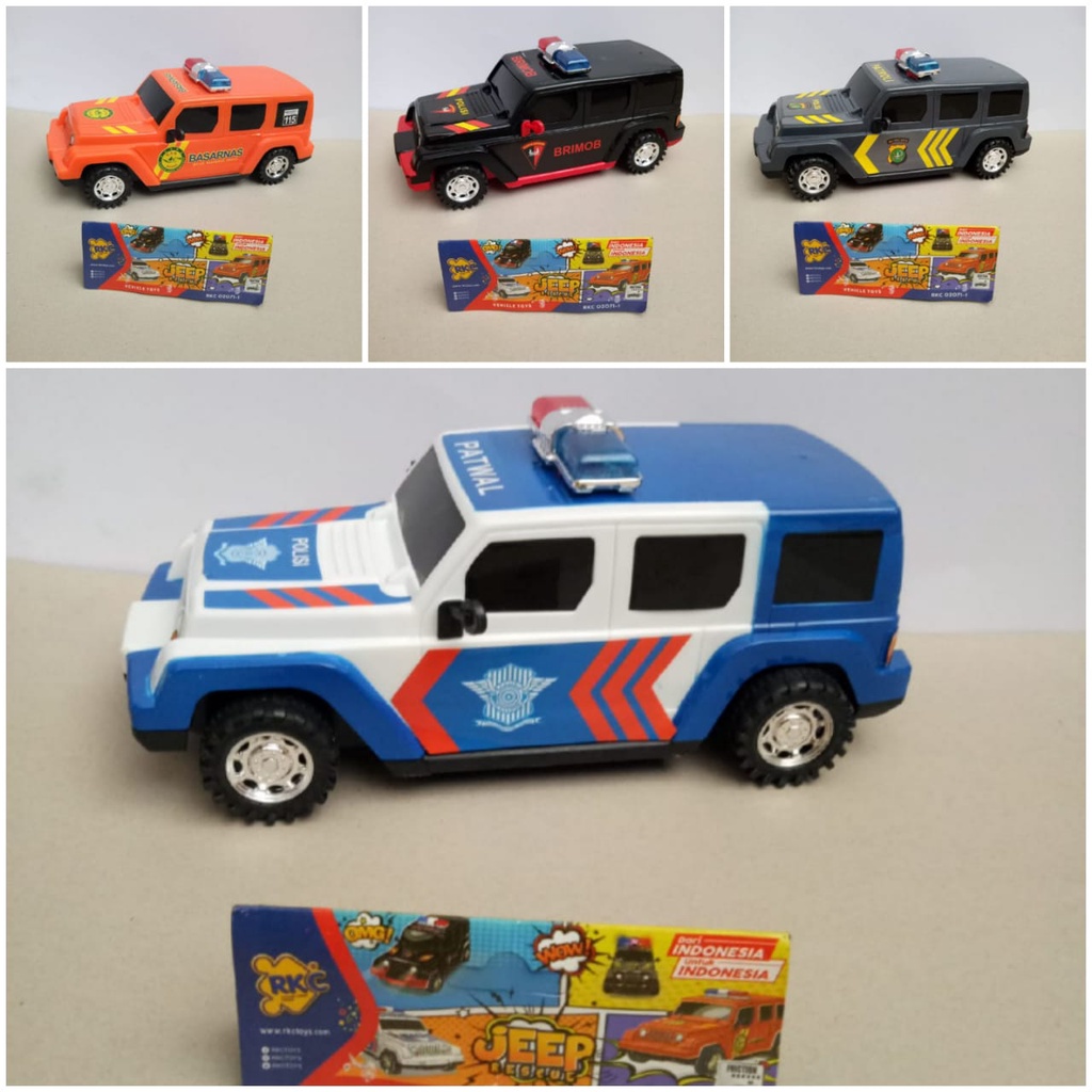 Mainan mobil  aparat polisi dan basarnas