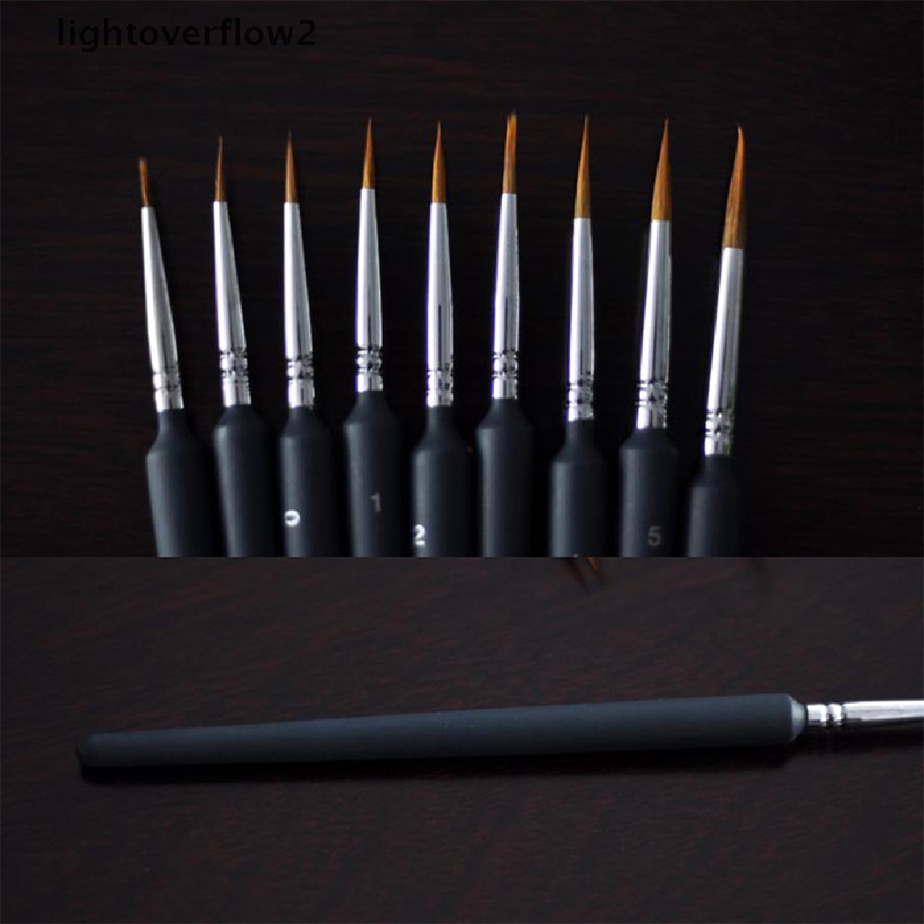 (lightoverflow2) Set Kuas Lukis Nilon Akrilik Profesional