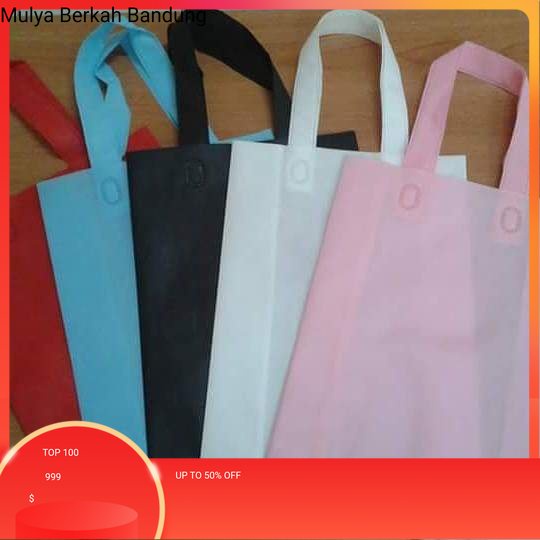 

1 Lusin isi 12 pcs tas spunbond tali ukuran 25x35x8 goodie bag kantong tote goody polos belanja hemat murah ekomonis
