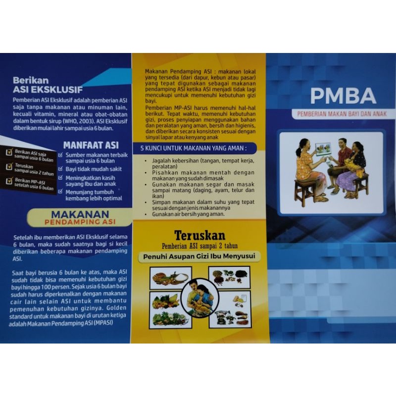 Leaflet PMBA Pemberian Makan Bayi dan Anak