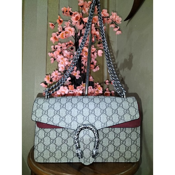 TAS GUCCI DIONYSUS SHOULDER BAG MEDIUM RED PRELOVED