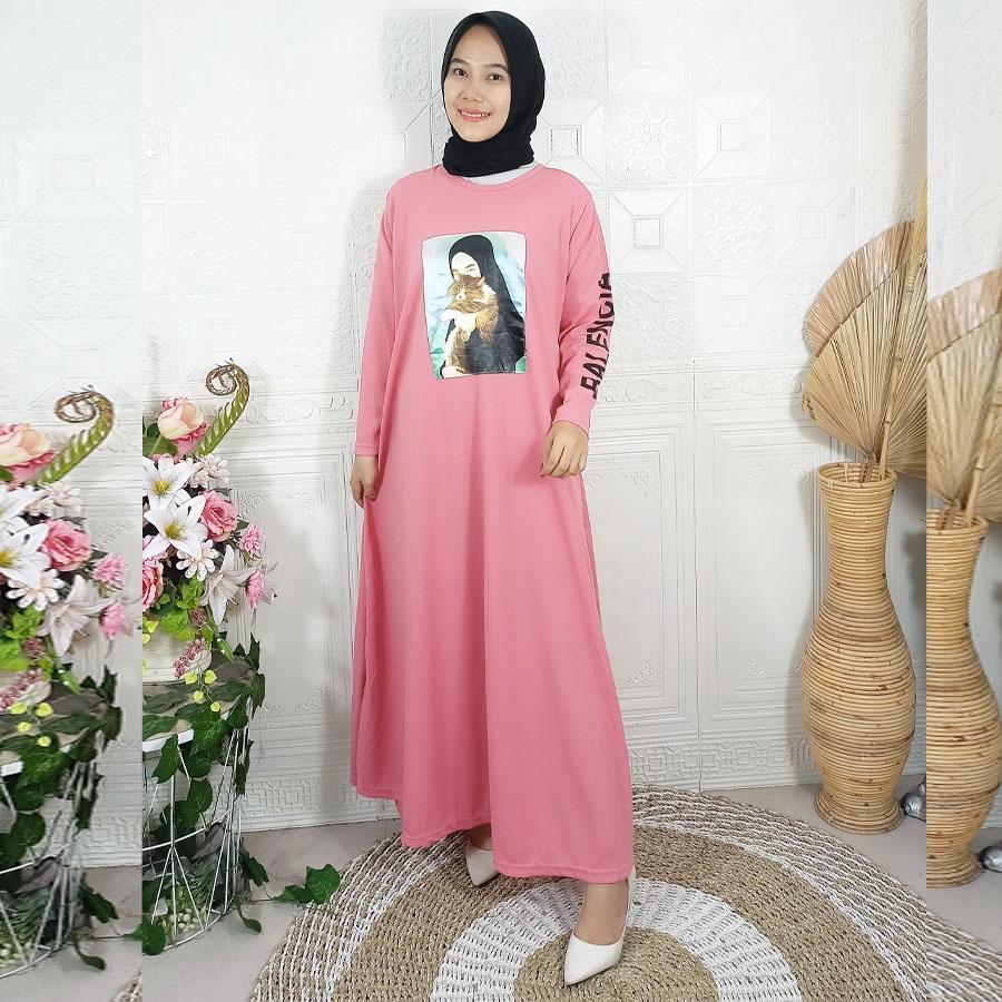 BELLE JUMBO DRESS GAMIS WANITA BERHIJAB SALEHA LONG OVERSIZE BAJU PEREMPUAN GL FASHION