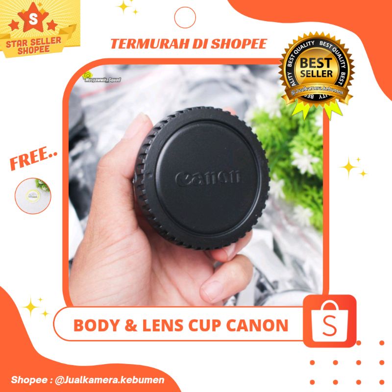 REAR LENSA CAP COVER &amp; BODY CAP LOGO CANON EOS 1000D 1100D 1200D 1300D 300D 4000D 300D 400D 500D 550D 600D 650D 700D 750D 760D 50D 60D 70D 80D