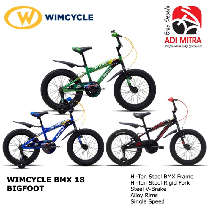 Wimcycle Big Foot Sepeda BMX Anak [18 Inch]