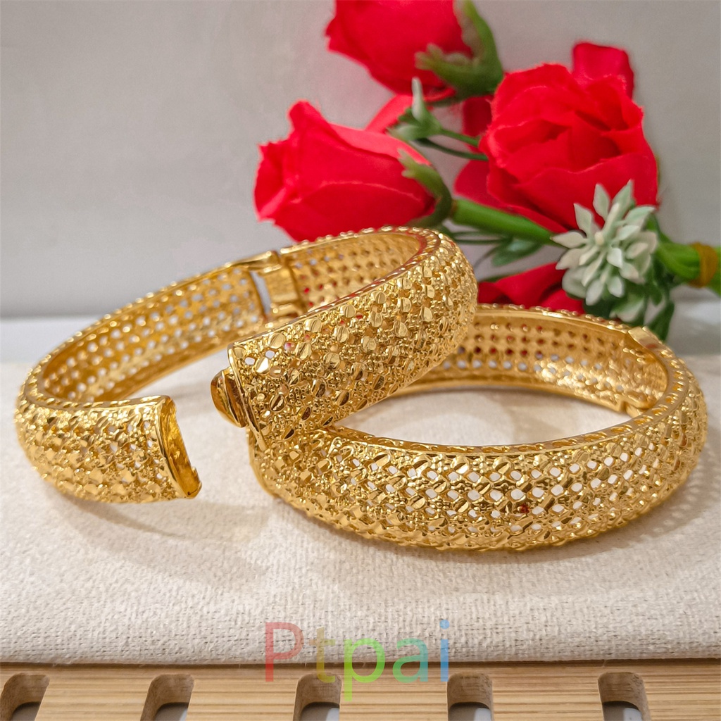 Gelang Keroncong Gold xuping perhiasan lapis Emas 24k bangle