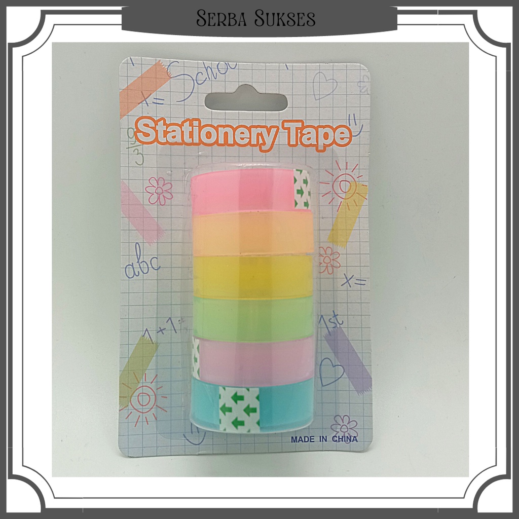 

Isolasi Warna 6pcs/Selotip Kecil Warna A97