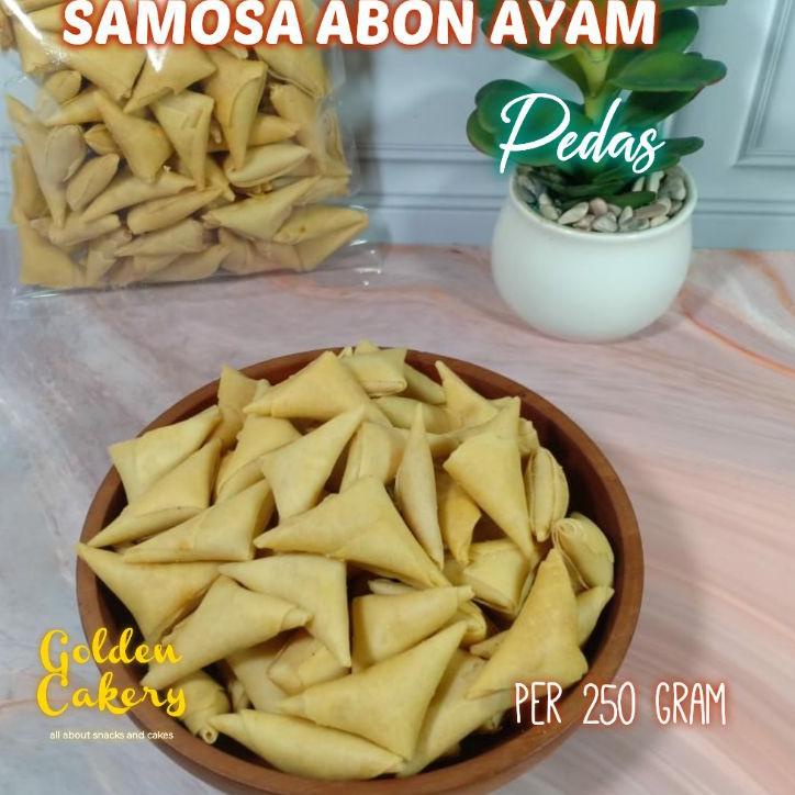 

KodeQq7Q1--SAMOSA Kering Mini Isi Abon Ayam Pedas - 250 gr