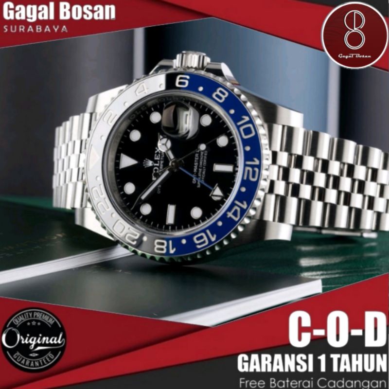 JAM TANGAN ROLEX ORIGINAL GMT MASTER | Mesin Otomatis