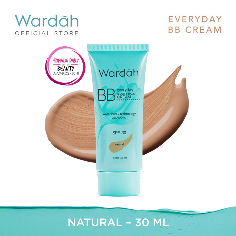 Wardah Everyday BB Cream  30 ml - SPF 30, Aloe Vera Extract &amp; Bio-Hyaluronic Acid - COD Girlsneed77