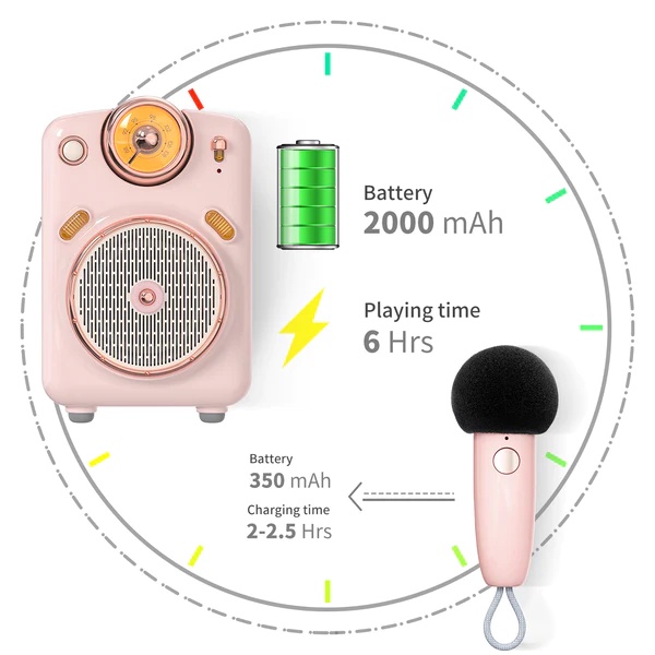 Divoom Fairy OK Portable Bluetooth Speaker with Microphone Karaoke Function - Garansi Resmi Divoom Indonesia 1 Tahun