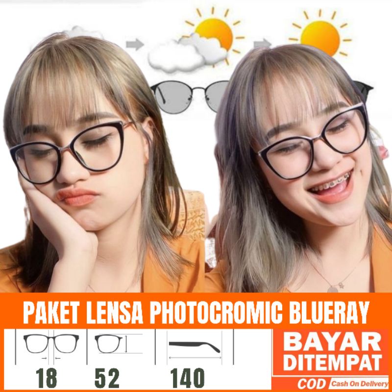 Kacamata 5234 Lensa BLUECROMIC, PHOTOCROMIC, BLUERAY