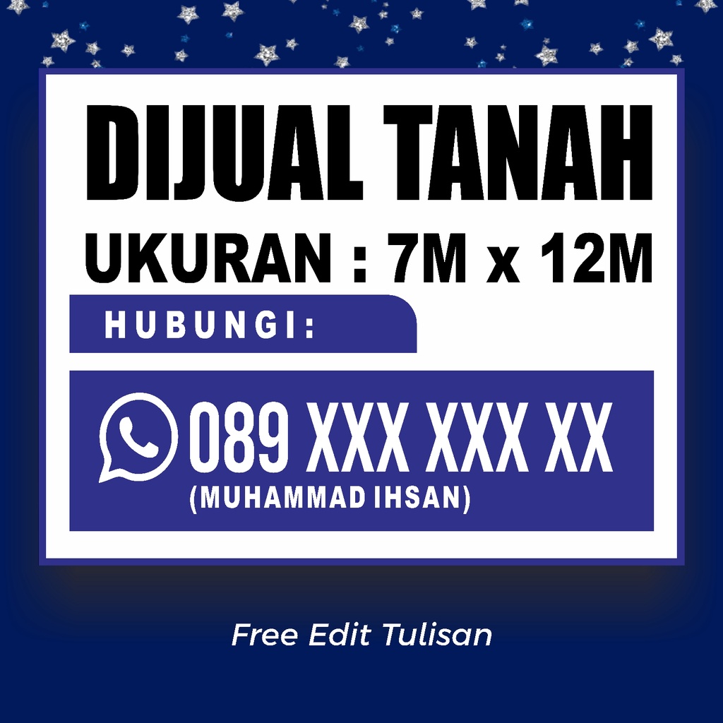 Spanduk / Banner Jual Tanah Kavling