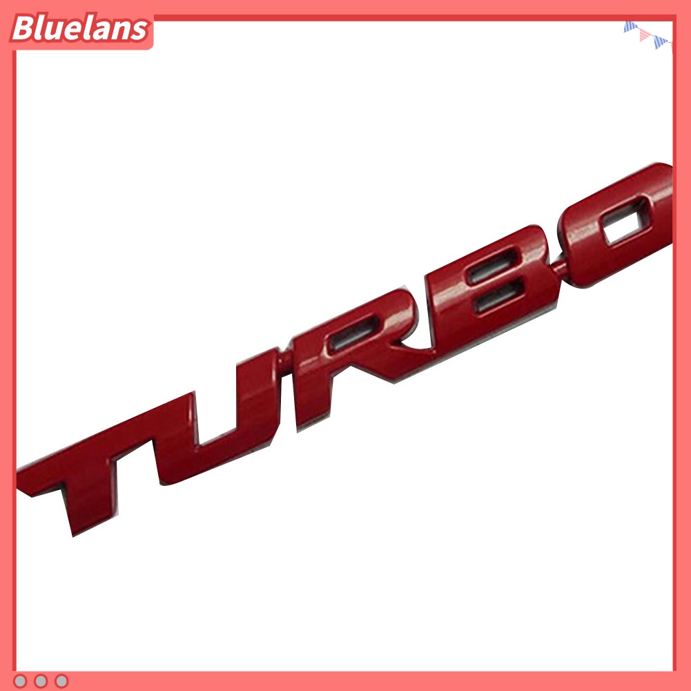 Stiker Lencana Emblem Turbo 3D Bahan Logam Alloy Untuk Dekorasi Mobil Motor