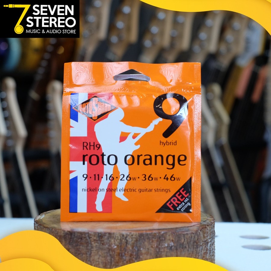 Rotosound RH9 Roto Orange 09-42 Electric String Senar Gitar Original