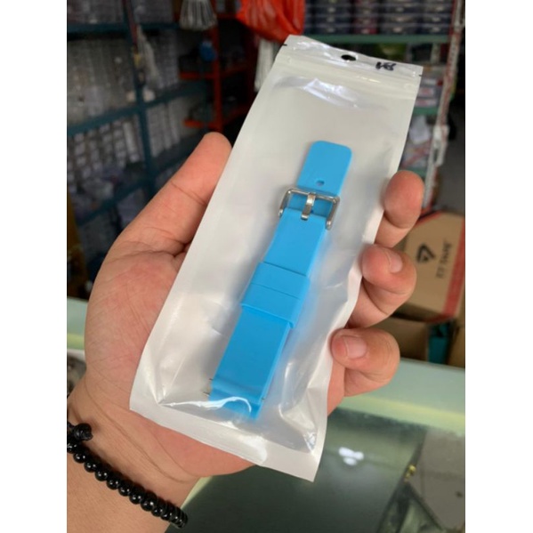 Strap Tali Jam Tangan silikon biru soft 18mm 9909 new produk