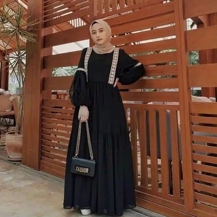 Termurah Grosir Gamis Fashion | Gamis Jumbo Ukuran S M L XL XXL XXXL | Hayla Dress | Gamis Remaja Mu