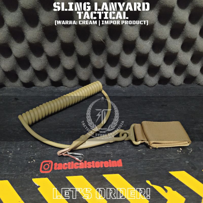 Tali Pengaman / Gantungan Pistol - Sling Lanyard Tactical Kopel Set