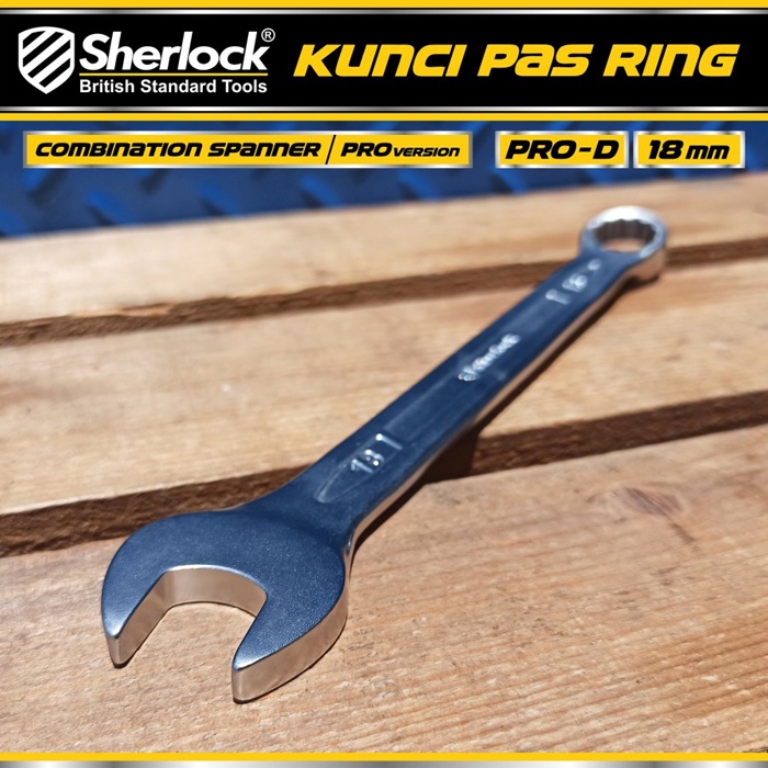 Kunci Pas Ring (Pro-D Series) uk. 18 mm Original Sherlock (1 Pcs)