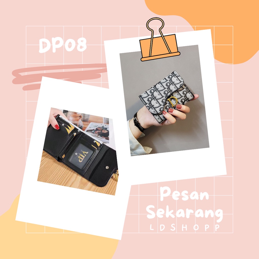 LDS DP08 Dompet Lipat Pendek Dompet Wanita Import Korea Fashion Murah