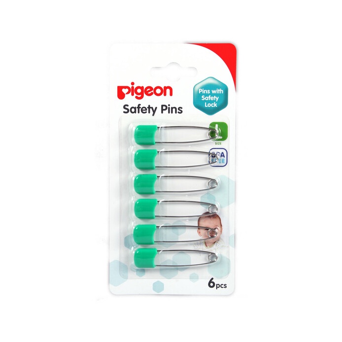 PIGEON Safety Pin Isi 9 Pcs dan 6 Pcs - Size S dan L | Peniti Bayi