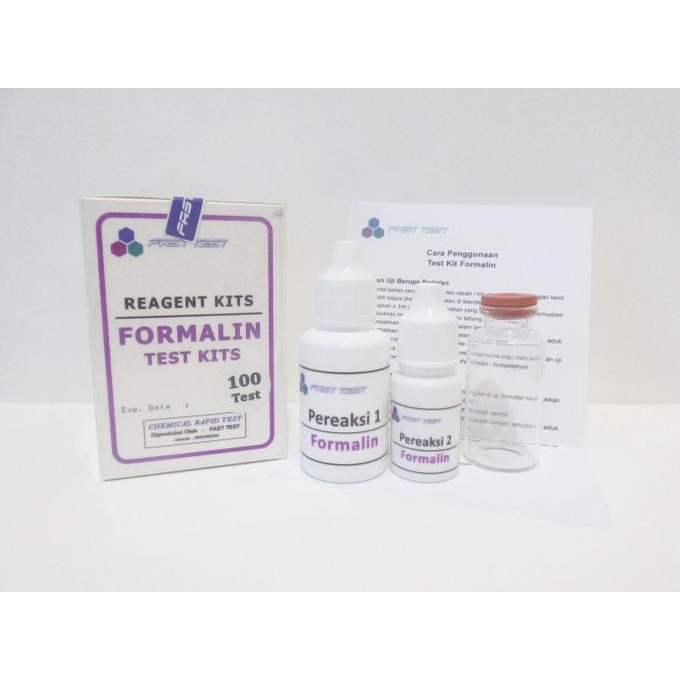 Formaldehyde (Formalin) Test Kit 100 Test, Alat Uji Formalin