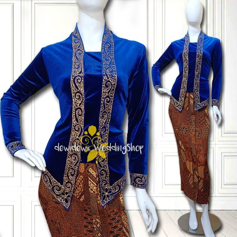 Kebaya Bordir Cantik / Bahan Bludru - Warna Lengkap